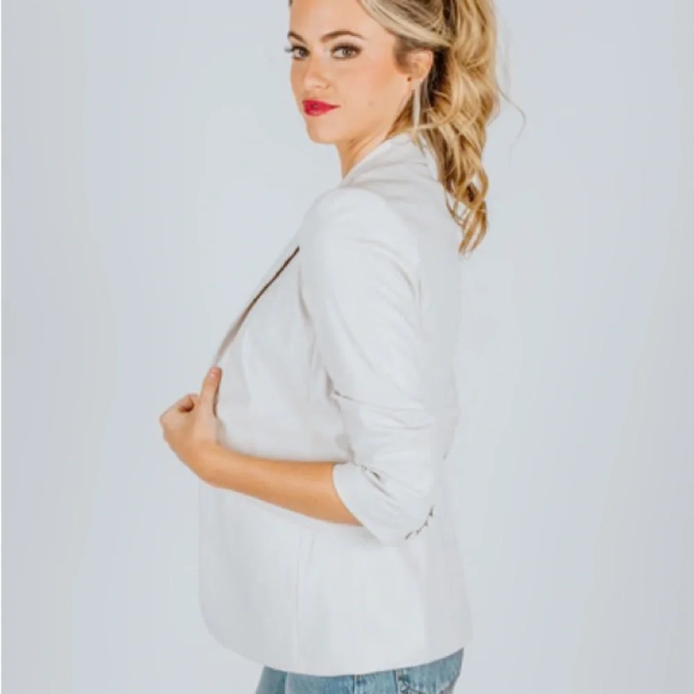 NWT| Cinq a Sept 'Kylie' Faux Croc Embossed Jacket Blazer - Picture 5 of 16